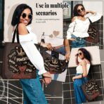 African American Black Women Tote Bag Black Girl Magic Shoulder Handbag For Work Travel Beach Shopping - Image 8