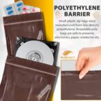 Amber Zip Bags for Packaging, 6 x 8 Inches. Pack of 100 Plastic Baggies. Reclosable Plastic Bags. 3 Mil Thick Polyethylene Zip Baggies. Reclosable Bag with Zipper Closure - Image 4