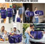 6 Pack Moving Bags Heavy Duty, Extra Large Storage Totes Bag with Zippers and Sturdy Handles, Packing Bags for Moving, Storage, Travel, Space Saving, Moving Boxes College Essentials Blue - Image 3