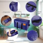6 Pack Moving Bags Heavy Duty, Extra Large Storage Totes Bag with Zippers and Sturdy Handles, Packing Bags for Moving, Storage, Travel, Space Saving, Moving Boxes College Essentials Blue - Image 5