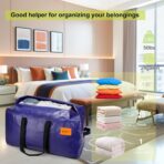 6 Pack Moving Bags Heavy Duty, Extra Large Storage Totes Bag with Zippers and Sturdy Handles, Packing Bags for Moving, Storage, Travel, Space Saving, Moving Boxes College Essentials Blue - Image 6