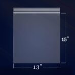 iMailer - 200 Count - 13" x 15" Clear Reclosable Zip Plastic Poly Bags - 2 Gallon Zip Bags for Clothing, T-Shirts, Pants - Image 3
