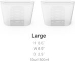 Reusable Silicone Food Storage Bag, for Microwave, Oven, Fridge, Freezer & Sous Vide Zip Sealed Containers (2 Large size 53oz 1500ml)… - Image 3