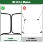 Outdoor Trash Bag Holder Metal Garden Trash Bag Holder for Yard Waste Stand Holds 30-45 Gallons Leaf Bag Holder with 4 Clips for Leaves Camping Lawn Party Weeding Yard Gardening（1pcs+4clips） - Image 5