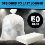55-60 Gallon Clear Trash Bags | 50 Count | Large Clear Plastic Bags for Recycling, Garbage, and Commercial Use – Fits 55 Gallon and 60 Gallon Trash Cans - Image 4