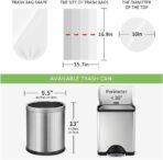 1.2 Gallon 80 Counts Strong Trash Bags Garbage Bags, Bathroom Trash Can Bin Liners, Small Plastic Bags for home office kitchen, fit 5-6 Liter, 0.8-1.6 and 1-1.5 Gal, Clear - Image 3