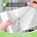 1.2 Gallon 80 Counts Strong Trash Bags Garbage Bags, Bathroom Trash Can Bin Liners, Small Plastic Bags for home office kitchen, fit 5-6 Liter, 0.8-1.6 and 1-1.5 Gal, Clear - Image 4
