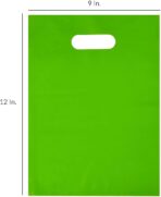 Prime Line Packaging Plastic Gift Bags, Colored Party Bags with Handles, 2 Mil Die Cut for Retail Use, Small Business, Merchandise, Goodies, Events, Bulk, 9x12, 50 Pack - Image 8