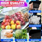 24" Mesh Produce Bags Set of 100 - Reusable Produce Bags with Plastic Lock, Durable & Tear Resistant Mesh Bag Set - Multi-use Onion Bag for Easy Storage of Fruits, Vegetables, Potatoes and Seafood - Image 4