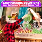 24" Mesh Produce Bags Set of 100 - Reusable Produce Bags with Plastic Lock, Durable & Tear Resistant Mesh Bag Set - Multi-use Onion Bag for Easy Storage of Fruits, Vegetables, Potatoes and Seafood - Image 8