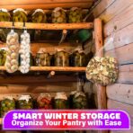 24" Mesh Produce Bags Set of 100 - Reusable Produce Bags with Plastic Lock, Durable & Tear Resistant Mesh Bag Set - Multi-use Onion Bag for Easy Storage of Fruits, Vegetables, Potatoes and Seafood - Image 9