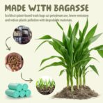 Small Compostable Trash Bags 1.6 Gallon Trash Bags, EcoSilva 125 Count 1.6-2 Gallon Small Compost Bags for Countertop Bin, Compostable Food Scrap Bags Waste Basket Liners for Bathroom Kitchen Office - Image 3