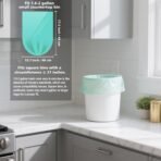 Small Compostable Trash Bags 1.6 Gallon Trash Bags, EcoSilva 125 Count 1.6-2 Gallon Small Compost Bags for Countertop Bin, Compostable Food Scrap Bags Waste Basket Liners for Bathroom Kitchen Office - Image 4