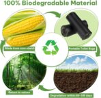 100 Portable Toilet Bags, Biodegradable with Drawstring & Lemon Scent, for 5-8 Gallon Bucket Seat for Outdoor Camping Car Travel - Image 5