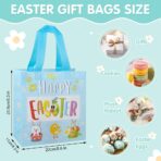 Easter Gift Bags ，6pcs Easter Tote Bags with Handles，Happy Easter Gift Bags for Kids， Non-Woven Reusable Easter Goodie Bags，Egg Hunt Game Easter Holiday Party Supplies - Image 6
