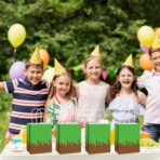 24Pcs Pixel Theme Party Favor Bags Video Game Party Supplies Pixel Paper Gift Mining Theme Goodie Bags with Handle Gamer Birthday Treat Candy Bag for Kids Pixelated Birthday Baby Shower Decoration - Image 7