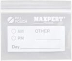 Pill Pouches, Plastic Pill Bags (Pack of 200) – Pocket Travel Pill Baggies – Resealable Zipper Pill Organizer Pouch Bags – 3” x 2” – Daily Medicine Storage Pouches – Clear w/Write on Label - Image 4