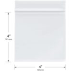 Plymor 4" x 4" (Pack of 500), 4 Mil Heavy Duty Zipper Reclosable Plastic Bags - Image 3