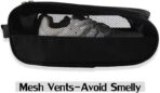 Outdoor Golf Shoes Bags Travel Shoes Bags Zippered Sport Shoes Bag (Black) - Image 3