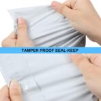 Outus 120 Pcs Poly Mailer Envelope 4 Sizes Shipping Bags Self Adhesive Clasp Envelope Self Adhesive Tear Proof Mailing Covers(8 x 12 In, 10 x 14 In, 13 x 18 In, 15 x 20 in,White) - Image 7