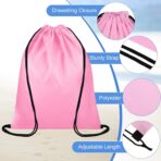 12 Colors Drawstring Backpacks Bulk, Drawstring Bags DIY Waterproof Nylon Cinch Bags for Sports, Gym, Travel, Swimming, Beach, Men&Women, Lightweight, Reusable - Image 4