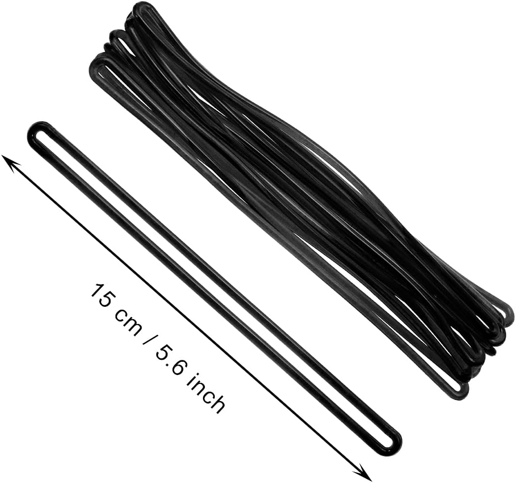 Mini Skater 5.5 Inch Plastic Travel Luggage Name Tag Loop Straps for Bag Tags ID Card Badge Holders, 10Pcs (Black) - Image 3