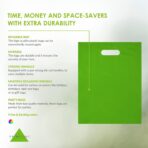 Prime Line Packaging Plastic Gift Bags, Party Favor Bags with Handle, 1.25 Mil Die Cut, Small Business, Holidays, Goodies, Shopping, Multi-Color, Bulk, 9x12, 100 Pack - Image 3