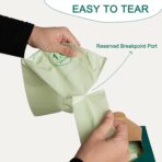 1.6 Gallon 100 Count,Compostable Bags Handle Tie,Tear Resistant Kitchen Food Scrap Waste Bag, ASTM D6400, US BPI and Europe OK Compost Home Certified - Image 4