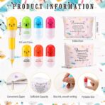 24 Pcs Pharmacist Gifts Vitamin Pill Ballpoint Pen Acrylic Keychain Makeup Bag Pharmacist Appreciation Gifts Pharmacy Week Accessories with Thank You Card for Women Medical Nurse - Image 3