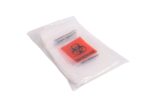 Saris and Things 6" x 9" Biohazard Bag for Specimen Collection Clear Plastic Zip Lock Bag 6x9 with Extra Pouch/Pocket for Documentation - Pack of 100 - Image 3