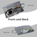 pack all Plus-Sized Shoe Bag for Travel, Water-Resistant Shoe Pouch for Gym, Odor-Resistant Soccer Cleats Bag for Sport (Dual Pocket Version) - Image 3