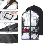 Syeeiex 3" Gusseted Clear Dance Costume Garment Bag, 40'' Dance Garment Bags for Dancers with 4 Zippered Pocket & Can Hold 1-3 Dance Costumes - Suitable for Dance Competitions, Ballet(Black, 2 Pack) - Image 5