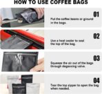 Coffee Bags with Valve(60pcs,8 oz,1/2 lb) Vented Coffee Beans Packaging Bags High Barrier Aluminumed Foil Flat Bottom Heat Sealed Side Zipper Resealable Storage Bag for Home or Business（Kraft Paper） - Image 6