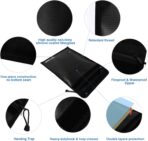 FunOwlet Fireproof Waterproof Document Bag – 3 Pack Fire and Water Resistant Zipper Storage Organizer & Money Safe Pouch Set for Important Papers, Cash, Passports, Jewelry & Electronics (Black) - Image 5