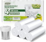 Inwaysin 4-6 Gallon Small Trash Bags Biodegradable 180 Counts, Ultra Thick & Strong 4 Gallon Trash Bag, Unscented Small Garbage Bags, Easy Tearing Waste Basket Liners for Bathroom, Bedroom, Office - Image 2