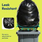 Heavy Duty Contractor Trash Bags 33 Gallon 30 Count, 1.0 Mil, Strong Black Garbage Bags, Leakproof Star Seal for Construction, Yard, Demolition Debris - Image 4
