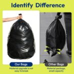 Heavy Duty Contractor Trash Bags 33 Gallon 30 Count, 1.0 Mil, Strong Black Garbage Bags, Leakproof Star Seal for Construction, Yard, Demolition Debris - Image 5
