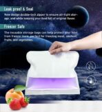 FORID Reusable Gallon Freezer Bags, 6 Pack Extra Thick Gallon Reusable Bags, Leakproof Food Storage Bags for Marinate Food, Fruit Cereal Sandwich Snack Meal Prep Travel Items Home Organization Storage - Image 6