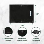 Vacuum Seal Bags 15" x 20" (50 Count) 5.5 Mil (Black and Black) - BPA Free Commerical Grade Food Saver for Storage, Sous Vide, and Meal Prep Sealer Bag - Image 6