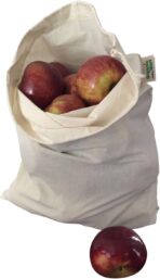 Reusable Produce Bags Cotton Washable - Organic Cotton Vegetable Bags - Cloth Bag with Drawstring - Muslin Fabric Produce Bags - Bread Bag - Set of 6 (2 Large, 2 Medium, 2 Small) - Image 8