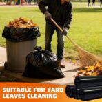 55-60 Gallon Trash Bags 80 Count, 20 Micron HDPE, Durable & Tear-Resistant Trash Can Liners, Large Black Garbage Bags for Household waste, kitchen waste, yard trash & packing leaves - Image 7