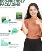 75 Counts AYOTEE Mini Garbage Bags, 1.2 Gallon Small Compostable Trash Bags, Small Garbage Bags for home, Fit 4.5 or 5 Liter Bathroom Wastebasket Can Liners(Green) - Image 3