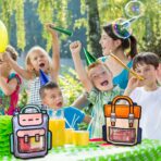 Lati 24PCS Birthday Party Favors Goodie Bags - Cartoon Style Durable Plastics Gift with Handles for Candy Treats,Events (Classroom Bags,Small) - Image 3