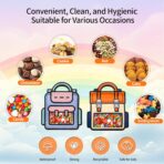 Lati 24PCS Birthday Party Favors Goodie Bags - Cartoon Style Durable Plastics Gift with Handles for Candy Treats,Events (Classroom Bags,Small) - Image 6