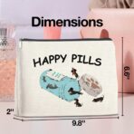 Dog Lover Gifts Makeup Bag for Women Dachshund Happy Pills Cosmetic Pouch Medicine Bag Gift for Dog Lovers Pharmacy Tech Vet Pharmacist - Image 3