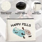Dog Lover Gifts Makeup Bag for Women Dachshund Happy Pills Cosmetic Pouch Medicine Bag Gift for Dog Lovers Pharmacy Tech Vet Pharmacist - Image 4