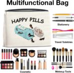 Dog Lover Gifts Makeup Bag for Women Dachshund Happy Pills Cosmetic Pouch Medicine Bag Gift for Dog Lovers Pharmacy Tech Vet Pharmacist - Image 5