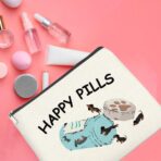 Dog Lover Gifts Makeup Bag for Women Dachshund Happy Pills Cosmetic Pouch Medicine Bag Gift for Dog Lovers Pharmacy Tech Vet Pharmacist - Image 6
