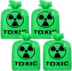 Qilery Large Halloween Lawn Leaf Bags Outdoor Large Plastic Green Biohazard Trash Bags for Halloween Garden Outdoor Party Decorations Supplies - Image 2