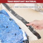 Vacuum Bags for Travel with Rechargeable Pump, 12 Combo (4L/4M/4S) Compression Packing Seal Bags for Luggage Suitcase, Space Saver for Clothing and Clothes Storage Travel - Image 7